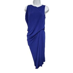 Cut 25 Blue Rayon Dress M